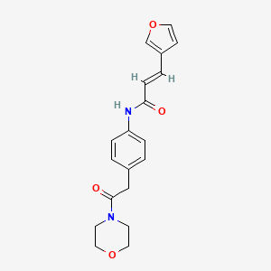 (E)-3-(furan-3-yl)-N-(4-(2-morpholino-2-oxoethyl)phenyl)acrylamide