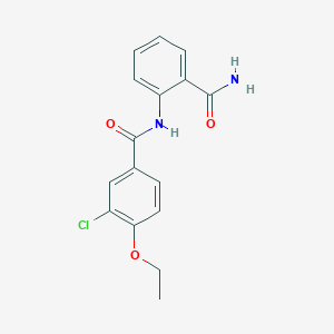 molecular formula C16H15ClN2O3 B245955 N-(2-carbamoylphenyl)-3-chloro-4-ethoxybenzamide 