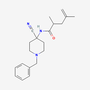 molecular formula C20H27N3O B2459555 N-(1-benzyl-4-cyanopiperidin-4-yl)-2,4-dimethylpent-4-enamide CAS No. 1825500-24-0