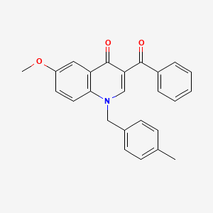 molecular formula C25H21NO3 B2459558 3-苯甲酰-6-甲氧基-1-(4-甲基苯甲基)喹啉-4(1H)-酮 CAS No. 866344-50-5