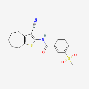 N-(3-cyano-5,6,7,8-tetrahydro-4H-cyclohepta[b]thiophen-2-yl)-3-ethylsulfonylbenzamide