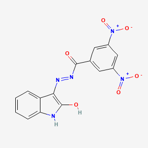 (E)-3,5-dinitro-N'-(2-oxoindolin-3-ylidene)benzohydrazide