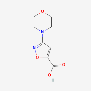 molecular formula C8H10N2O4 B2459580 3-(4-Morpholinyl)-5-isoxazolecarboxylic acid CAS No. 1554401-30-7