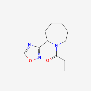 molecular formula C11H15N3O2 B2459581 1-[2-(1,2,4-Oxadiazol-3-yl)azepan-1-yl]prop-2-en-1-one CAS No. 2224528-01-0