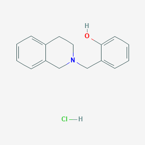 molecular formula C16H18ClNO B2459594 2-(3,4-Dihydro-1H-isoquinolin-2-ylmethyl)phenol;hydrochloride CAS No. 2580210-77-9