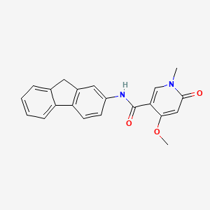 molecular formula C21H18N2O3 B2459595 N-(9H-fluoren-2-yl)-4-methoxy-1-methyl-6-oxo-1,6-dihydropyridine-3-carboxamide CAS No. 2034277-21-7
