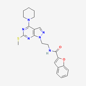 N-(2-(6-(methylthio)-4-(piperidin-1-yl)-1H-pyrazolo[3,4-d]pyrimidin-1-yl)ethyl)benzofuran-2-carboxamide