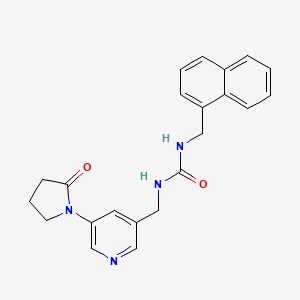 1-[(Naphthalen-1-yl)methyl]-3-{[5-(2-oxopyrrolidin-1-yl)pyridin-3-yl]methyl}urea
