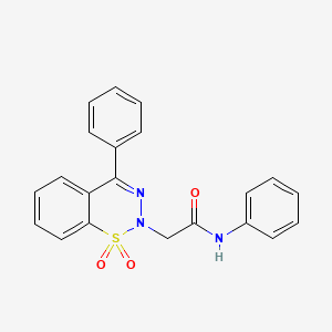 2-(1,1-dioxido-4-phenyl-2H-1,2,3-benzothiadiazin-2-yl)-N-phenylacetamide