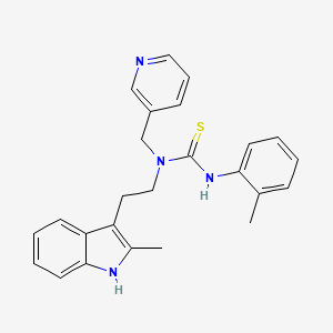 1-(2-(2-methyl-1H-indol-3-yl)ethyl)-1-(pyridin-3-ylmethyl)-3-(o-tolyl)thiourea