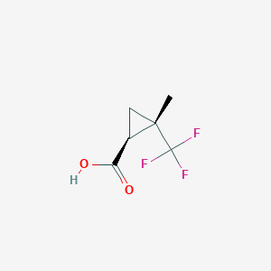 molecular formula C6H7F3O2 B2459627 (1S,2S)-2-Methyl-2-(trifluoromethyl)cyclopropane-1-carboxylic acid CAS No. 1903827-41-7
