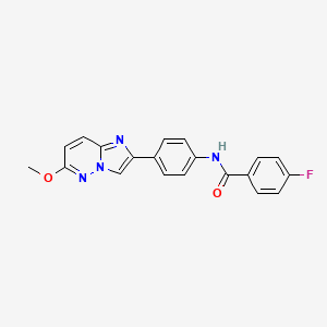 4-fluoro-N-(4-(6-methoxyimidazo[1,2-b]pyridazin-2-yl)phenyl)benzamide