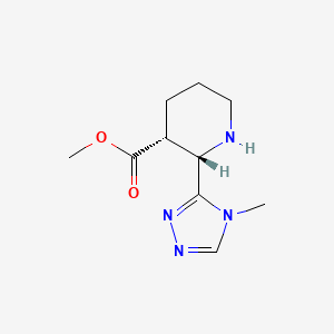 molecular formula C10H16N4O2 B2459641 Methyl (2S,3R)-2-(4-methyl-1,2,4-triazol-3-yl)piperidine-3-carboxylate CAS No. 2408937-87-9