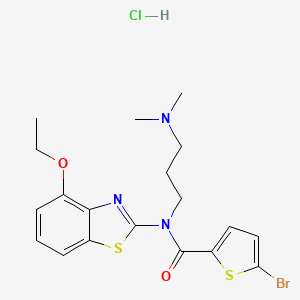 5-bromo-N-(3-(dimethylamino)propyl)-N-(4-ethoxybenzo[d]thiazol-2-yl)thiophene-2-carboxamide hydrochloride