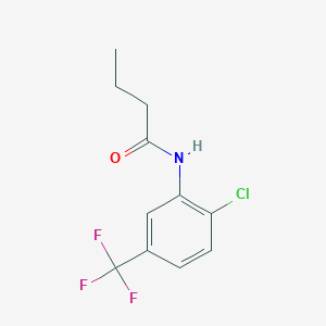 molecular formula C11H11ClF3NO B245966 N-[2-chloro-5-(trifluoromethyl)phenyl]butanamide 