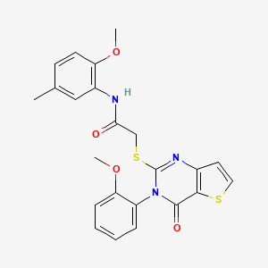 N-(2-methoxy-5-methylphenyl)-2-{[3-(2-methoxyphenyl)-4-oxo-3,4-dihydrothieno[3,2-d]pyrimidin-2-yl]sulfanyl}acetamide