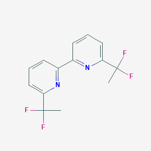 molecular formula C14H12F4N2 B2459662 2-(1,1-Difluoroethyl)-6-[6-(1,1-difluoroethyl)pyridin-2-yl]pyridine CAS No. 2287316-35-0