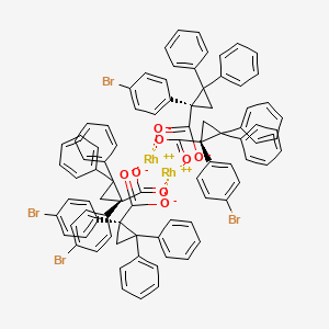 molecular formula C88H64Br4O8Rh2 B2459672 (1S)-1-(4-Bromophenyl)-2,2-diphenylcyclopropane-1-carboxylate;rhodium(2+) CAS No. 1345974-63-1