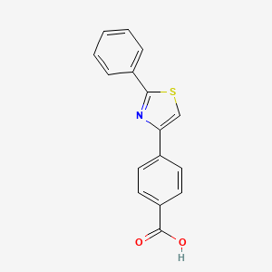 molecular formula C16H11NO2S B2459678 4-(2-phenyl-1,3-thiazol-4-yl)benzoic Acid CAS No. 254911-90-5