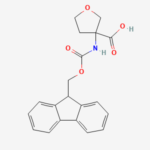 molecular formula C20H19NO5 B2459681 3-([(9H-Fluoren-9-ylmethoxy)carbonyl]amino)oxolane-3-carboxylic acid CAS No. 1132879-21-0