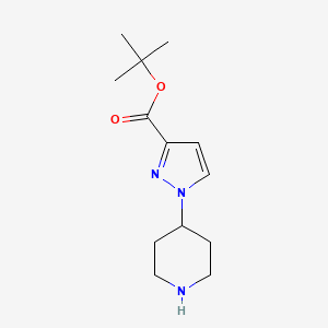 molecular formula C13H21N3O2 B2459686 Tert-butyl 1-piperidin-4-ylpyrazole-3-carboxylate CAS No. 2248276-09-5