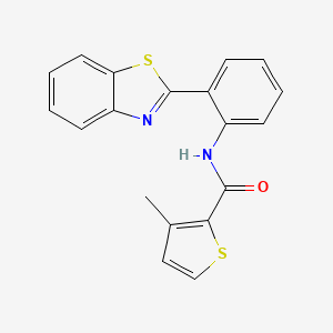 molecular formula C19H14N2OS2 B2459689 N-(2-(benzo[d]thiazol-2-yl)phenyl)-3-methylthiophene-2-carboxamide CAS No. 379724-23-9