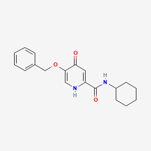 molecular formula C19H22N2O3 B2459690 5-(benzyloxy)-N-cyclohexyl-4-hydroxypyridine-2-carboxamide CAS No. 1021212-96-3