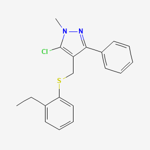 5-chloro-4-{[(2-ethylphenyl)sulfanyl]methyl}-1-methyl-3-phenyl-1H-pyrazole