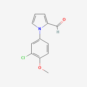 molecular formula C12H10ClNO2 B2459697 1-(3-chloro-4-methoxyphenyl)-1H-pyrrole-2-carbaldehyde CAS No. 881041-28-7