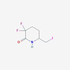 3,3-Difluoro-6-(iodomethyl)piperidin-2-one