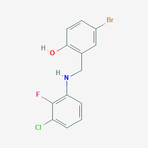 4-Bromo-2-{[(3-chloro-2-fluorophenyl)amino]methyl}phenol