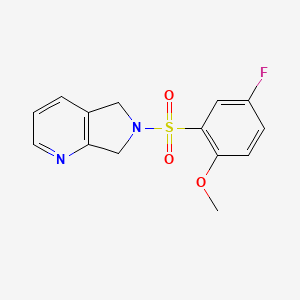 6-((5-fluoro-2-methoxyphenyl)sulfonyl)-6,7-dihydro-5H-pyrrolo[3,4-b]pyridine