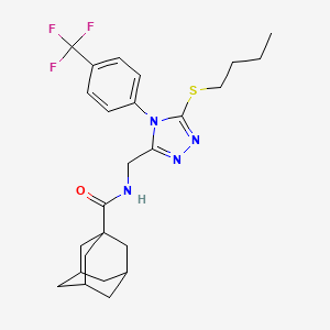 N-[[5-butylsulfanyl-4-[4-(trifluoromethyl)phenyl]-1,2,4-triazol-3-yl]methyl]adamantane-1-carboxamide