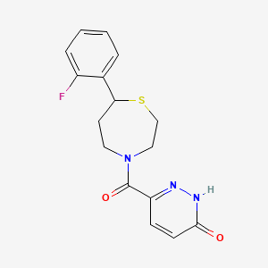 6-(7-(2-fluorophenyl)-1,4-thiazepane-4-carbonyl)pyridazin-3(2H)-one