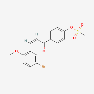 molecular formula C17H15BrO5S B2459736 4-[3-(5-Bromo-2-methoxyphenyl)acryloyl]phenyl methanesulfonate CAS No. 331460-74-3