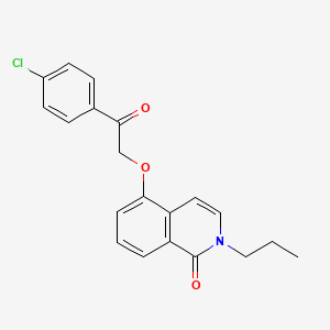 molecular formula C20H18ClNO3 B2459738 5-[2-(4-Chlorophenyl)-2-oxoethoxy]-2-propylisoquinolin-1-one CAS No. 898457-27-7
