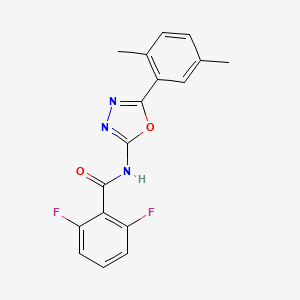 molecular formula C17H13F2N3O2 B2459741 N-(5-(2,5-二甲基苯基)-1,3,4-噁二唑-2-基)-2,6-二氟苯甲酰胺 CAS No. 891123-85-6