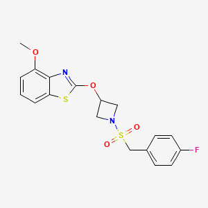 2-((1-((4-Fluorobenzyl)sulfonyl)azetidin-3-yl)oxy)-4-methoxybenzo[d]thiazole