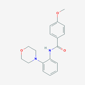 molecular formula C18H20N2O3 B245975 4-methoxy-N-(2-morpholin-4-ylphenyl)benzamide 