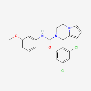 molecular formula C21H19Cl2N3O2 B2459751 1-(2,4-ジクロロフェニル)-N-(3-メトキシフェニル)-1H,2H,3H,4H-ピロロ[1,2-a]ピラジン-2-カルボキサミド CAS No. 899750-31-3