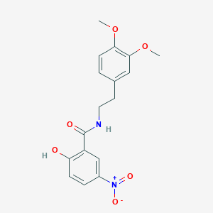 molecular formula C17H18N2O6 B2459756 N-[2-(3,4-Dimethoxyphenyl)ethyl]-2-hydroxy-5-nitrobenzamid CAS No. 521313-28-0