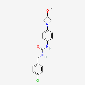 molecular formula C18H20ClN3O2 B2459758 1-(4-Chlorobenzyl)-3-(4-(3-methoxyazetidin-1-yl)phenyl)urea CAS No. 2034359-07-2