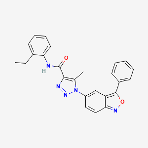 molecular formula C25H21N5O2 B2459761 N-(2-ethylphenyl)-5-methyl-1-(3-phenyl-2,1-benzoxazol-5-yl)-1H-1,2,3-triazole-4-carboxamide CAS No. 924824-03-3