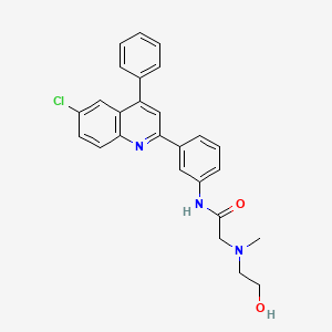 N-(3-(6-chloro-4-phenylquinolin-2-yl)phenyl)-2-((2-hydroxyethyl)(methyl)amino)acetamide