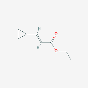 molecular formula C8H12O2 B2459772 (E)-3-Cyclopropyl-acrylic acid ethyl ester CAS No. 21014-26-6; 5808-99-1