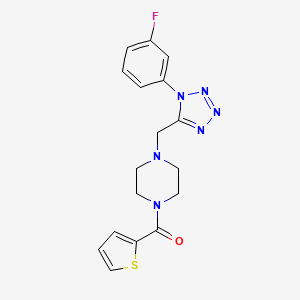 (4-((1-(3-fluorophenyl)-1H-tetrazol-5-yl)methyl)piperazin-1-yl)(thiophen-2-yl)methanone