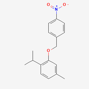 molecular formula C17H19NO3 B2459776 1-Isopropyl-4-methyl-2-[(4-nitrobenzyl)oxy]benzene CAS No. 282104-73-8