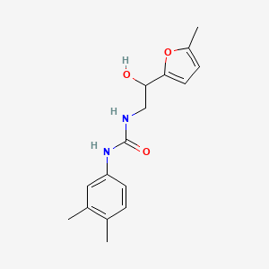 molecular formula C16H20N2O3 B2459785 1-(3,4-Dimethylphenyl)-3-(2-hydroxy-2-(5-methylfuran-2-yl)ethyl)urea CAS No. 1226430-92-7
