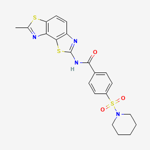 N-(7-methyl-[1,3]thiazolo[5,4-e][1,3]benzothiazol-2-yl)-4-piperidin-1-ylsulfonylbenzamide