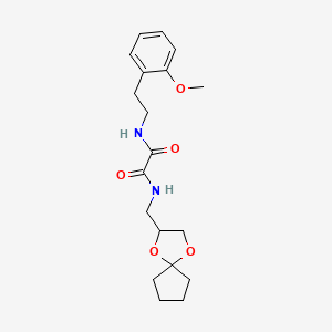 N1-(1,4-dioxaspiro[4.4]nonan-2-ylmethyl)-N2-(2-methoxyphenethyl)oxalamide